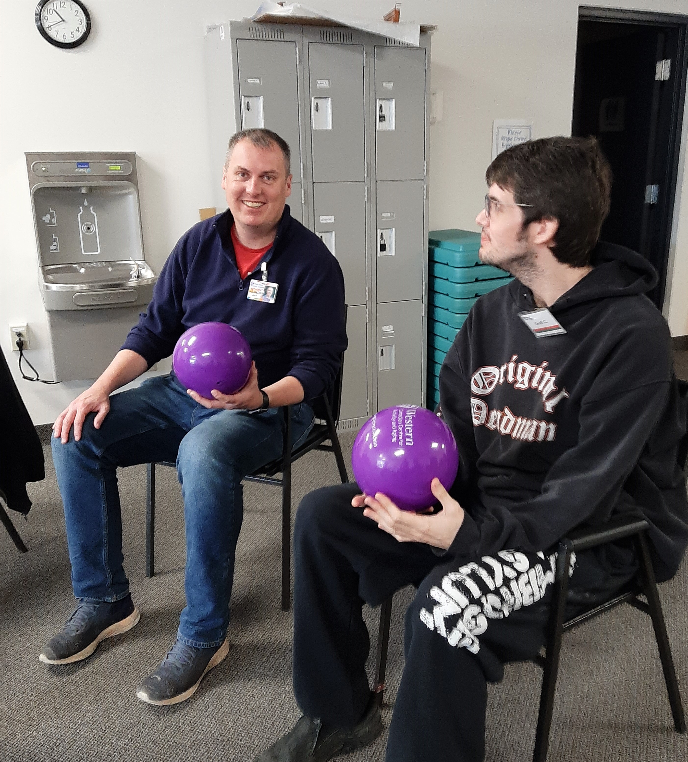 Volunteer Mike C. with client Geoffrey G. 